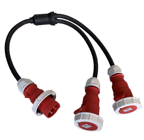 Y-SPLITTER WITH MALE & FEMALE PLUGS